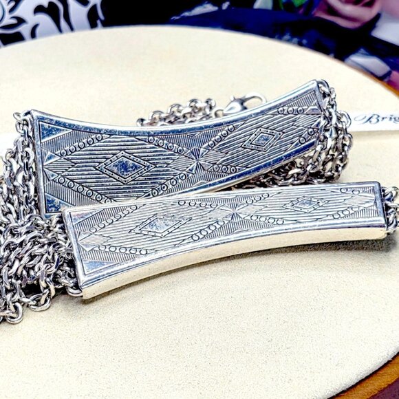 Brighton Kenya Multi Strand Statement Collar Necklace Silver-plated - Picture 9 of 12